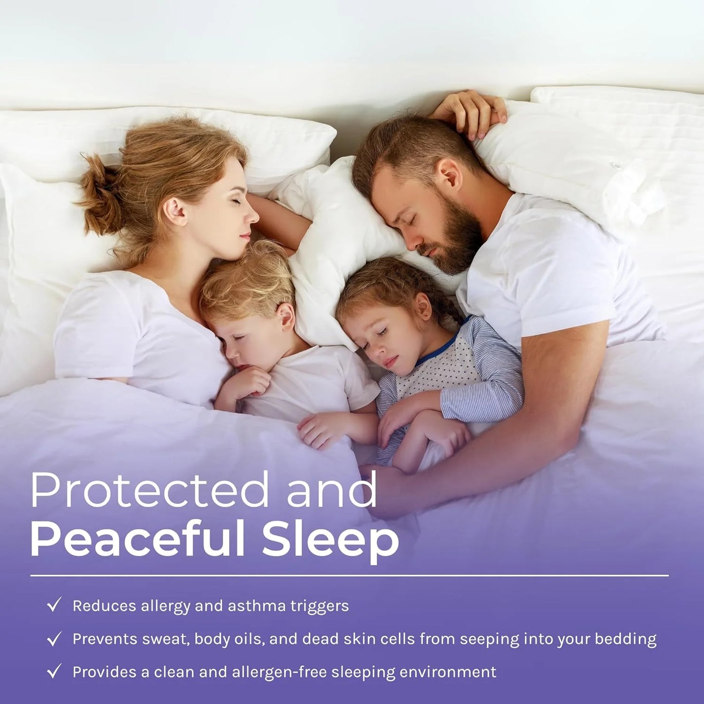 Durable Mattress Protector | Waterproof Bed Protector | Hypoallergenic Mattress Cover | Bed Sheet Mattress Guard | Protective Bedding Cover