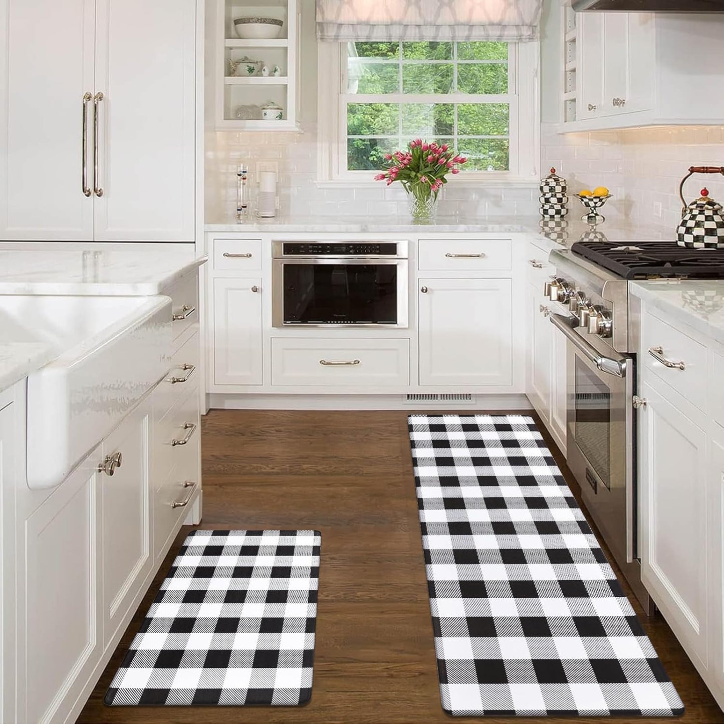 Anti Fatigue Kitchen Mat Set | Extra Thick Memory Foam Mats | Non-Slip Cushioned Floor Mats for Home & Work