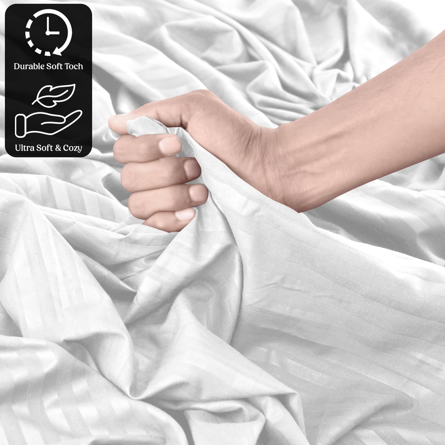 Stripes Bed Sheet Set | Soft & Comfortable Bedding Set | 3-Piece Striped Sheet Set | Stylish Bedroom Bed Linen | Modern Stripes Bed Sheets