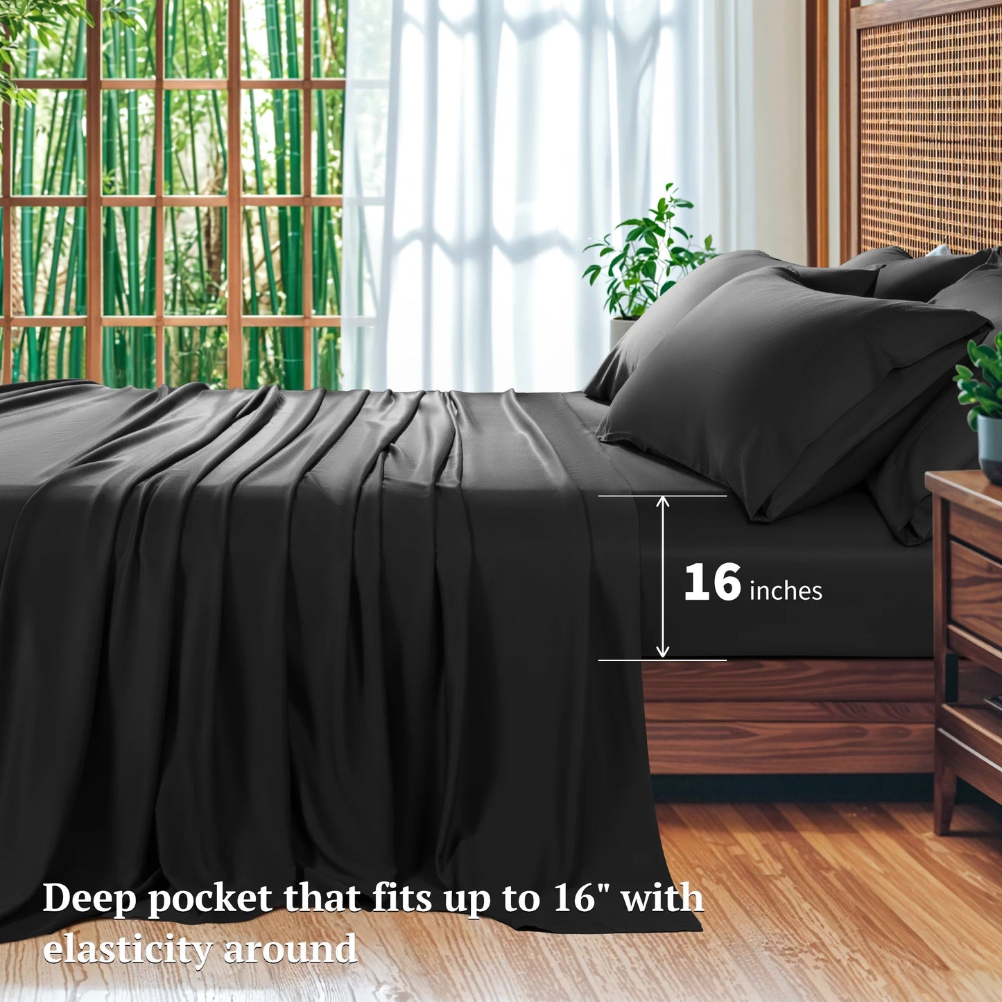 Bamboo Bed Sheets Set | Soft & Breathable Bamboo Bedding | 3-Piece Bamboo Sheet Set | Eco-Friendly Bed Sheets | Luxury Bamboo Bed Linen