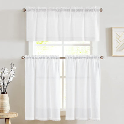 Linen Pinch Pleated Kitchen Curtains