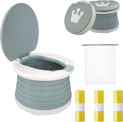 Travel Potty for Toddler, Portable and Foldable Toilet, Apply to Seat Emergency Toilet for Car, Camping, Outdoor, Indoor (grey, pink, small)