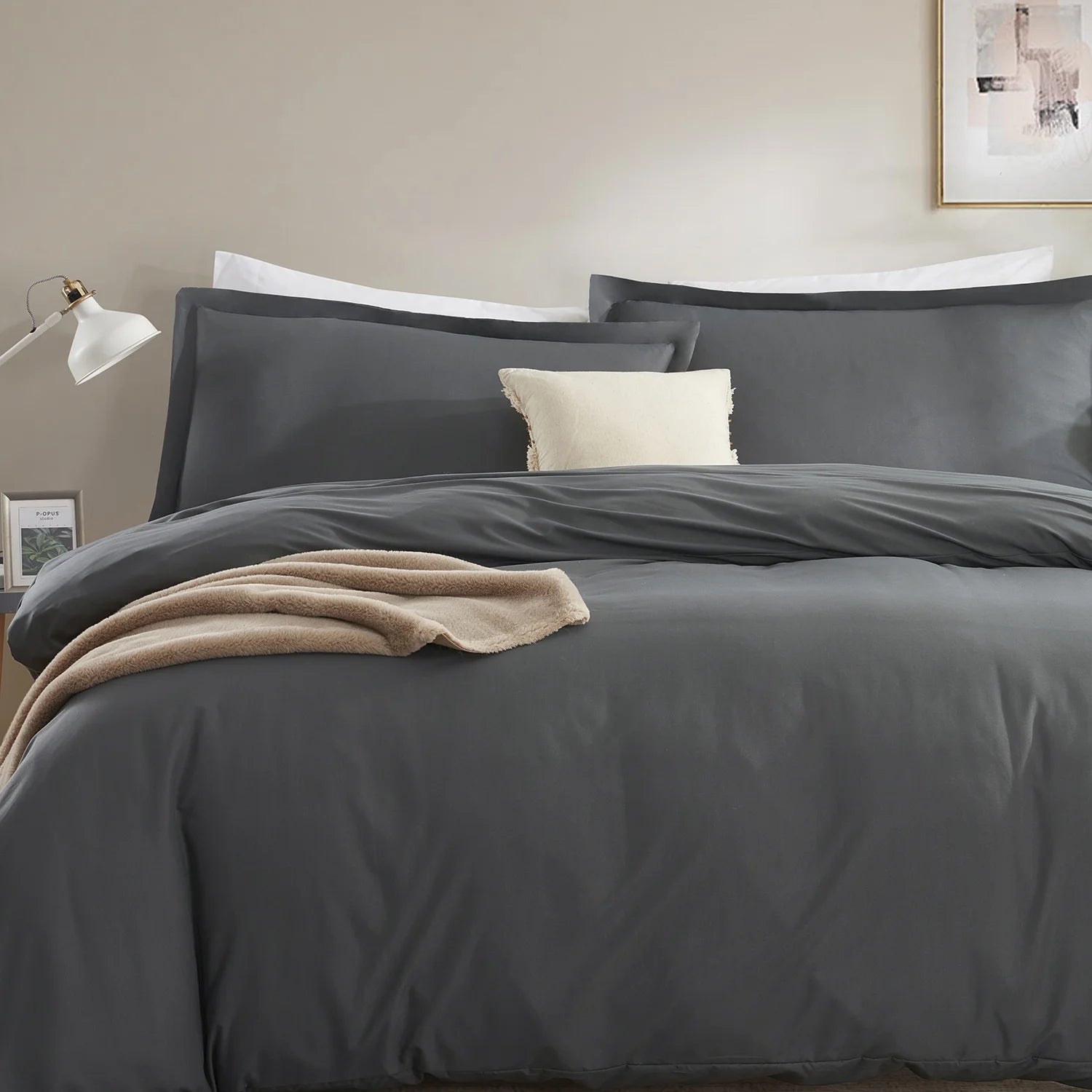 Luxury Microfiber Duvet Cover Set | Soft Comfortable Bedding Set | 3-Piece Microfiber Bed Linen | Premium Microfiber Duvet Covers | Stylish Home Bedding Set