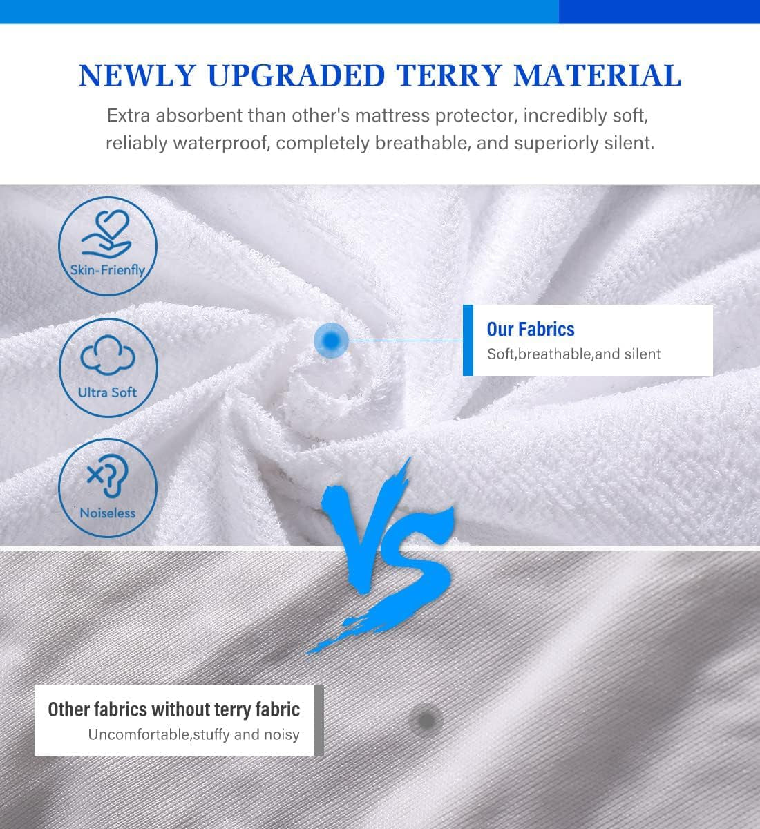 Full Size Mattress Protector | Waterproof Mattress Cover | Hypoallergenic Bed Protector | Durable Mattress Guard | Bed Sheet Mattress Protector