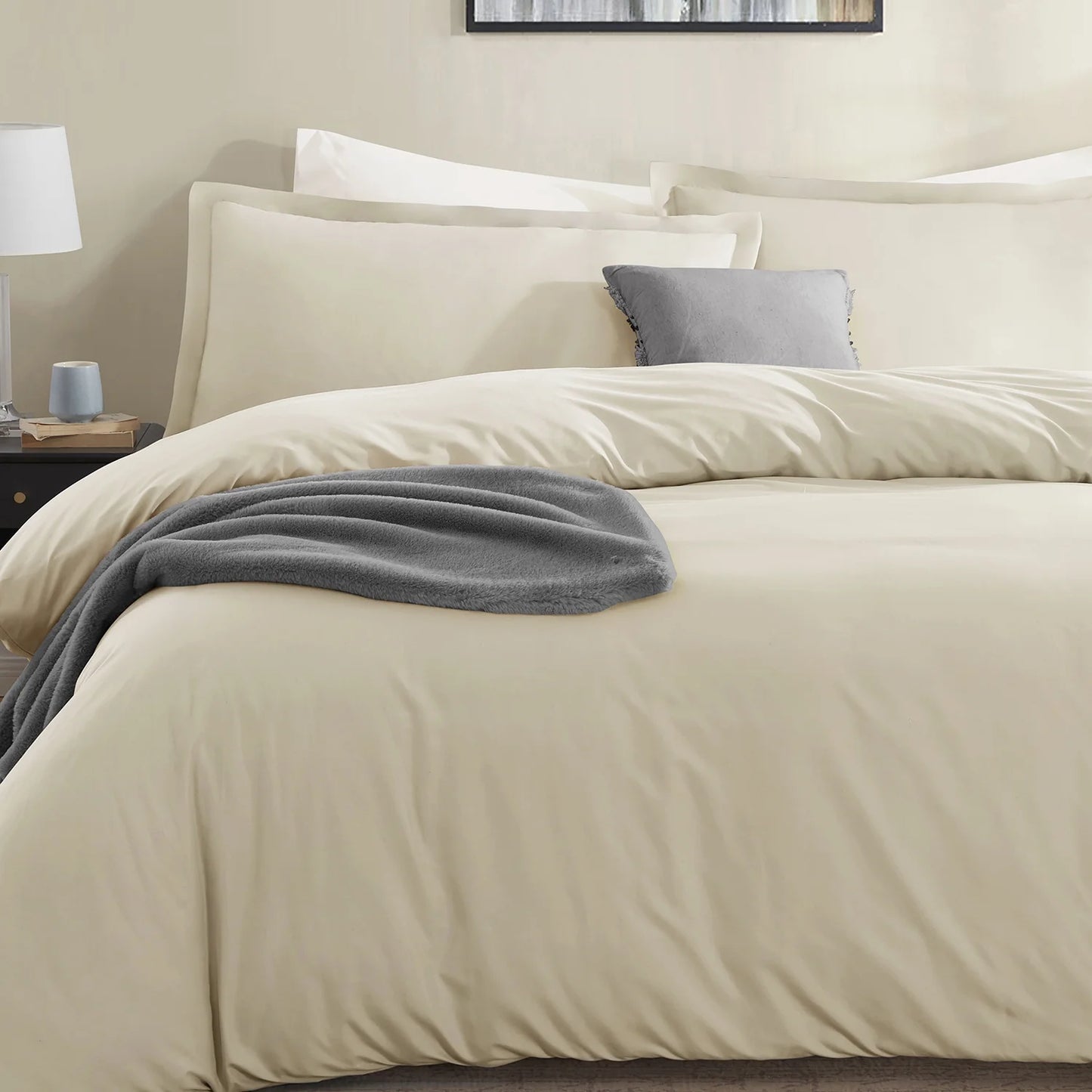 Microfiber Duvet Cover Set | Soft & Comfortable Bedding Set | 3-Piece Microfiber Bed Linen | Luxury Microfiber Duvet Covers | Stylish Home Bedding Set