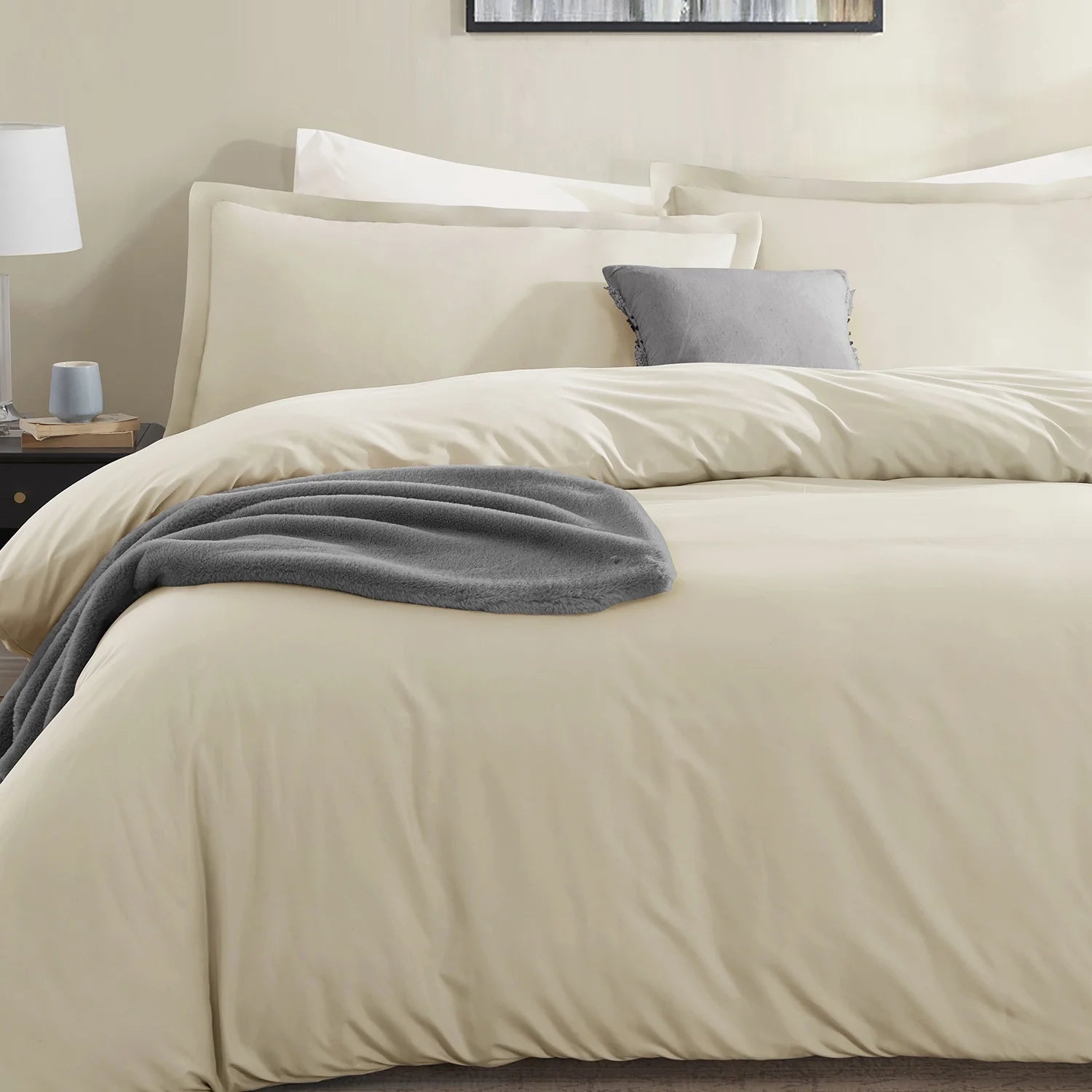 Microfiber Duvet Cover Set | Soft & Comfortable Bedding Set | 3-Piece Microfiber Bed Linen | Luxury Microfiber Duvet Covers | Stylish Home Bedding Set