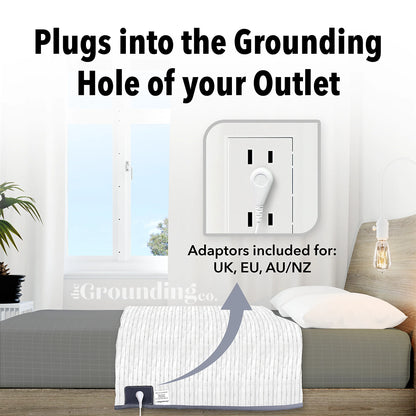 Grounding Bed Sheet | Earthing Bed Linen | Conductive Sleep Sheet | Health & Wellness Bedding | Grounded Sleep Sheet