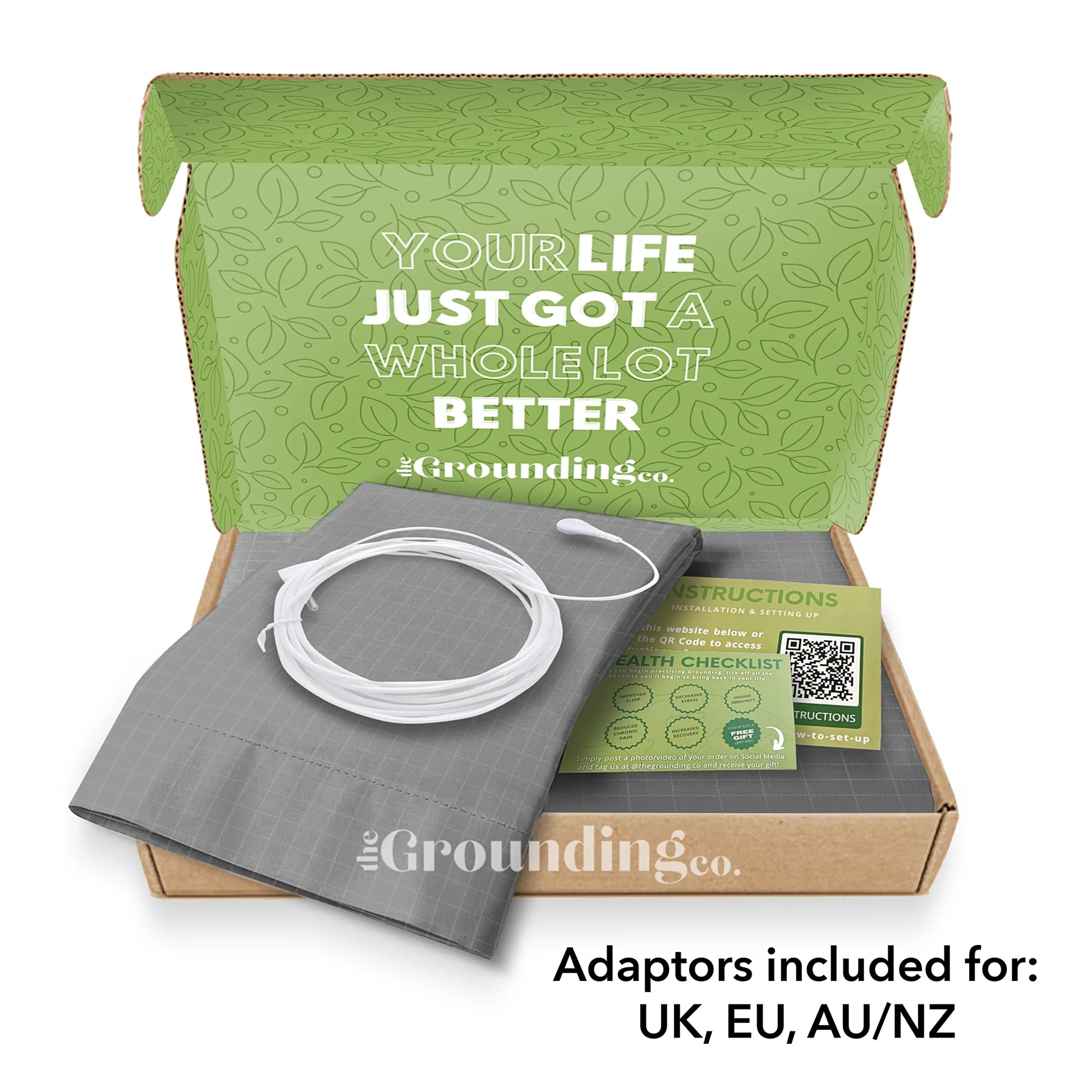 Grounding Bed Sheet | Earthing Bed Linen | Conductive Sleep Sheet | Health & Wellness Bedding | Grounded Sleep Sheet