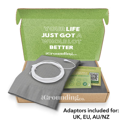 Grounding Bed Sheet | Earthing Bed Linen | Conductive Sleep Sheet | Health & Wellness Bedding | Grounded Sleep Sheet