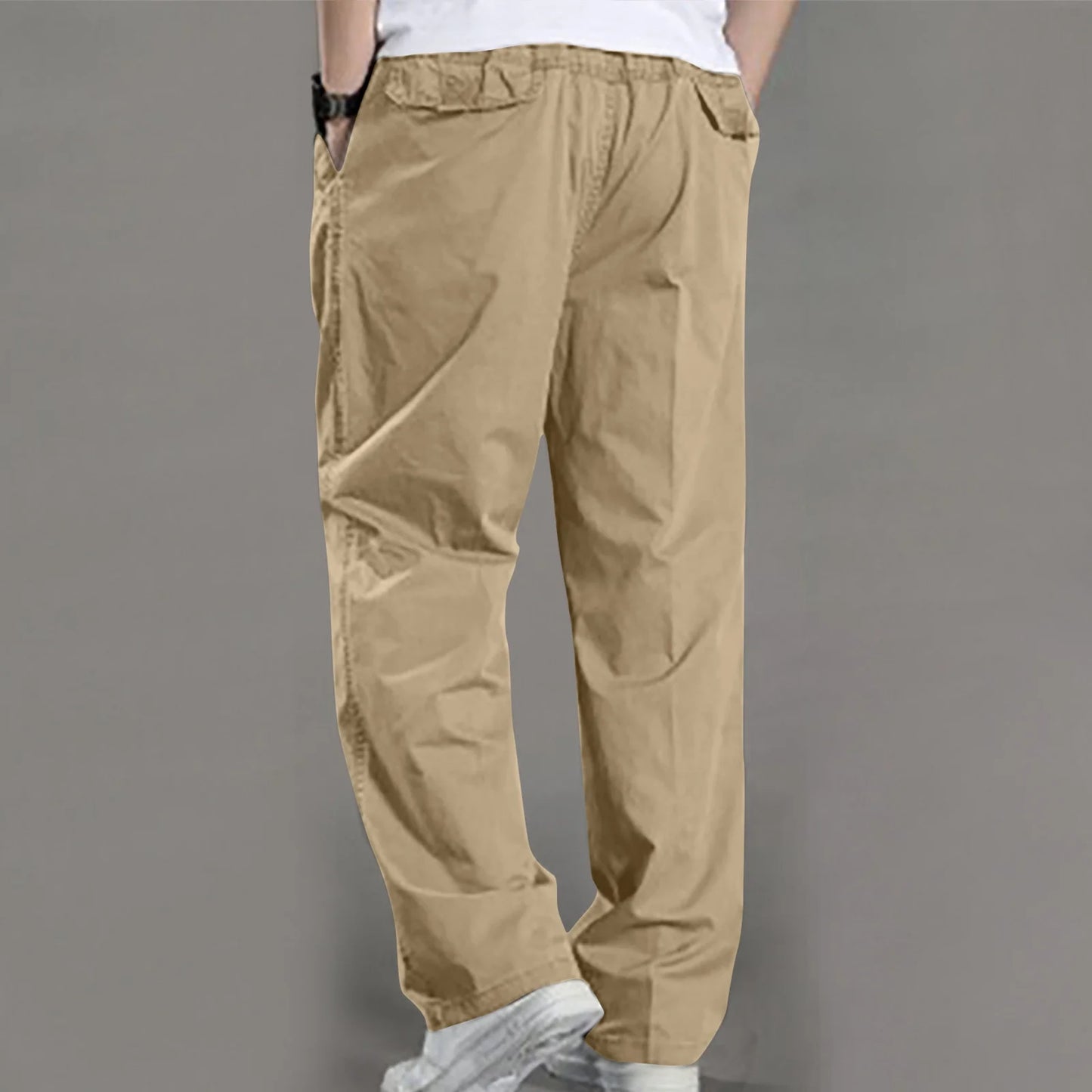 Casual Plus Size Men’s Trousers | Comfortable Stretch Cotton Blend Pants | Relaxed Fit for Everyday & Outdoor Use