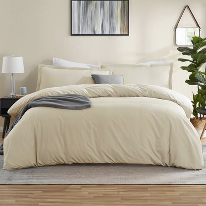 Microfiber Duvet Cover Set | Soft & Comfortable Bedding Set | 3-Piece Microfiber Bed Linen | Luxury Microfiber Duvet Covers | Stylish Home Bedding Set