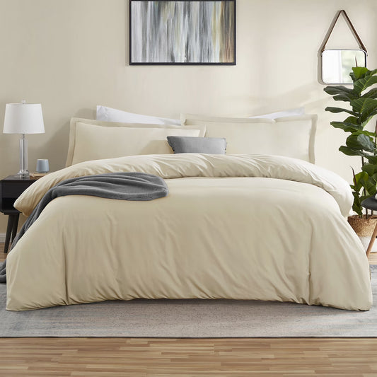 Microfiber Duvet Cover Set | Soft & Comfortable Bedding Set | 3-Piece Microfiber Bed Linen | Luxury Microfiber Duvet Covers | Stylish Home Bedding Set