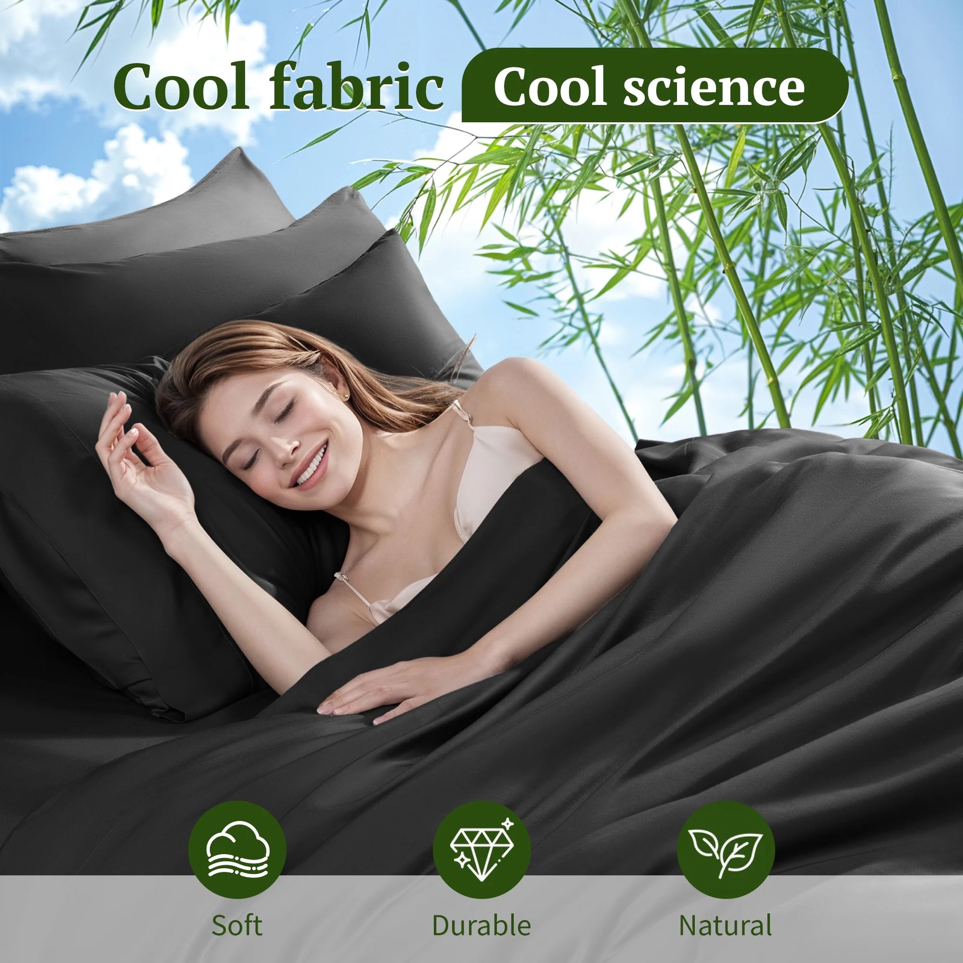 Bamboo Bed Sheets Set | Soft & Breathable Bamboo Bedding | 3-Piece Bamboo Sheet Set | Eco-Friendly Bed Sheets | Luxury Bamboo Bed Linen