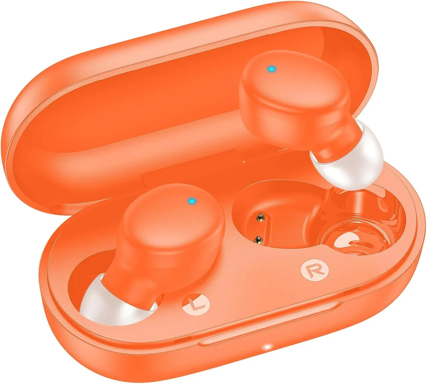 Wireless Earbuds Bluetooth 5.3 – In-Ear Headphones with Deep Bass, Built-in Mics, Noise Cancelling, Lightweight Earphones for Sports, Workout & Clear Calls