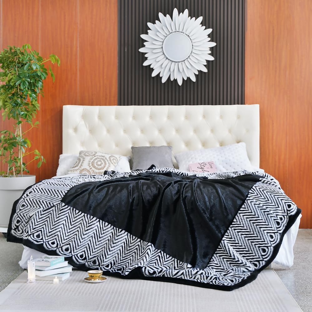 Luxury Sequin Craft Faux Fur Blanket | Soft Plush Faux Fur Throw | Decorative Sequin Blanket | Cozy Luxury Home Blanket | Stylish Faux Fur Throw Blanket