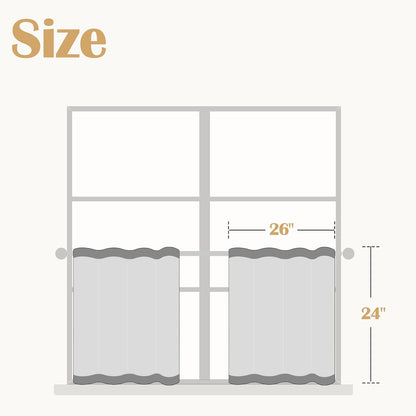 Linen Pinch Pleated Kitchen Curtains