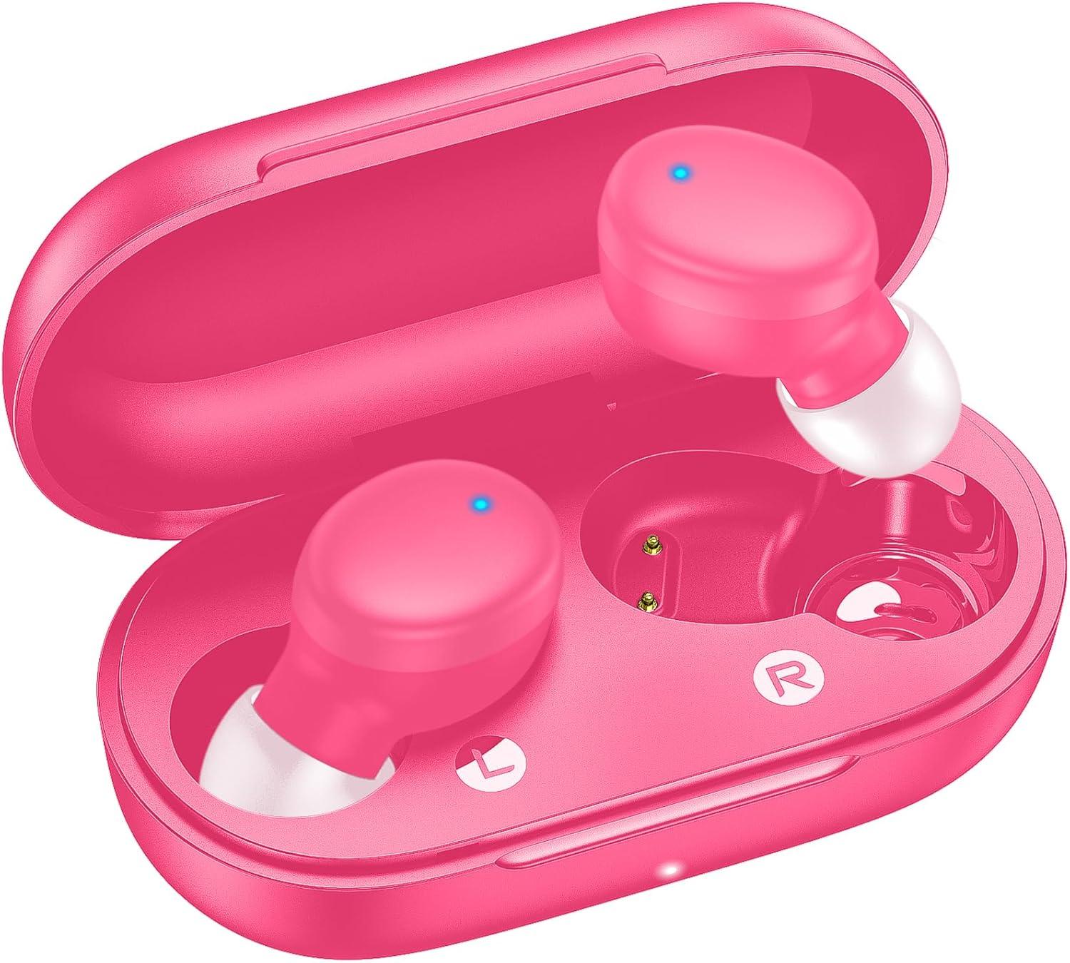 Wireless Earbuds Bluetooth 5.3 – In-Ear Headphones with Deep Bass, Built-in Mics, Noise Cancelling, Lightweight Earphones for Sports, Workout & Clear Calls