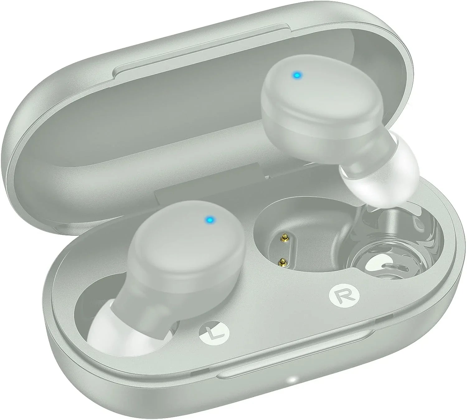 Wireless Earbuds Bluetooth 5.3 – In-Ear Headphones with Deep Bass, Built-in Mics, Noise Cancelling, Lightweight Earphones for Sports, Workout & Clear Calls
