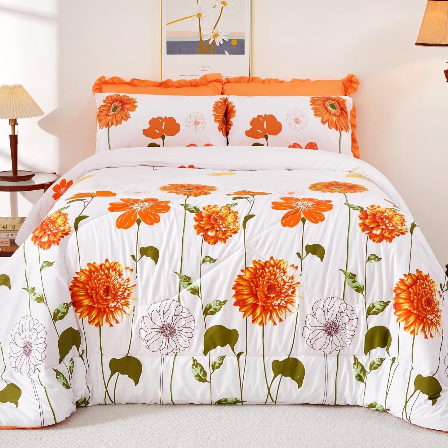 Reversible Comforter Set | Soft & Cozy Bedding Set | 3-Piece Reversible Bed Linen | Double-Sided Comforter Set | Stylish Home Bedding Set