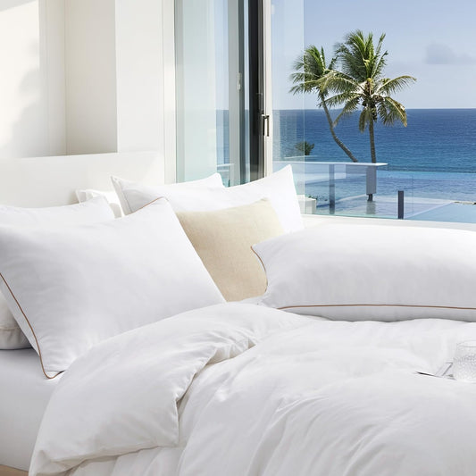 Goose Feathers and Down Pillows | Soft & Supportive Bed Pillows | Luxury Down and Feather Pillows | Comfortable Sleeping Pillows | Hypoallergenic Goose Down Pillows