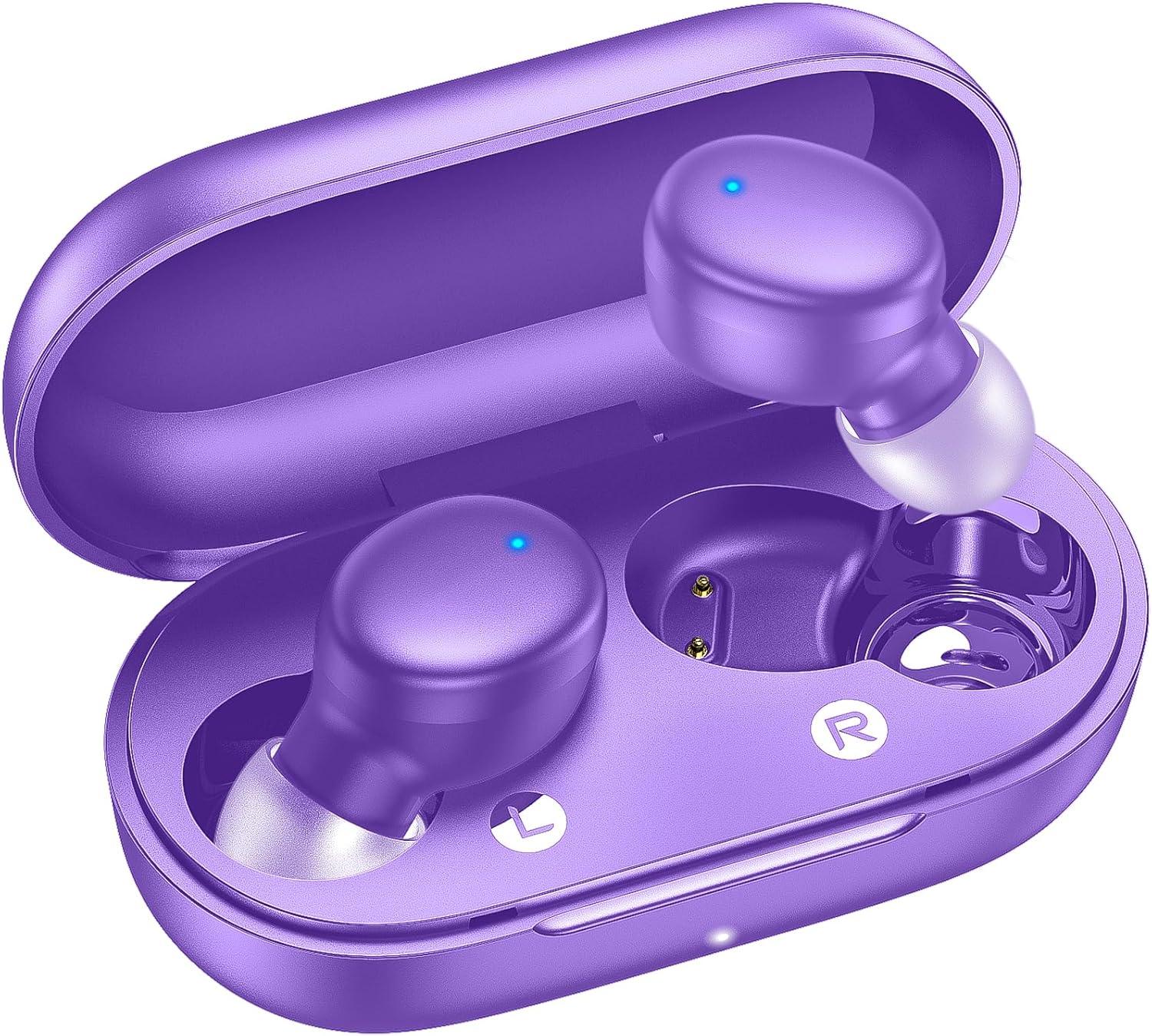 Wireless Earbuds Bluetooth 5.3 – In-Ear Headphones with Deep Bass, Built-in Mics, Noise Cancelling, Lightweight Earphones for Sports, Workout & Clear Calls