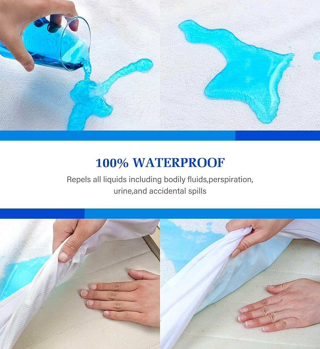Full Size Mattress Protector | Waterproof Mattress Cover | Hypoallergenic Bed Protector | Durable Mattress Guard | Bed Sheet Mattress Protector