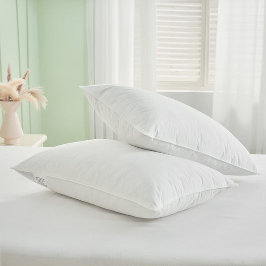 Max Prime | Goose Feather Sleeping Pillows | Soft & Supportive Bed Pillows | Luxury Down Pillows | Comfortable Sleeping Pillows