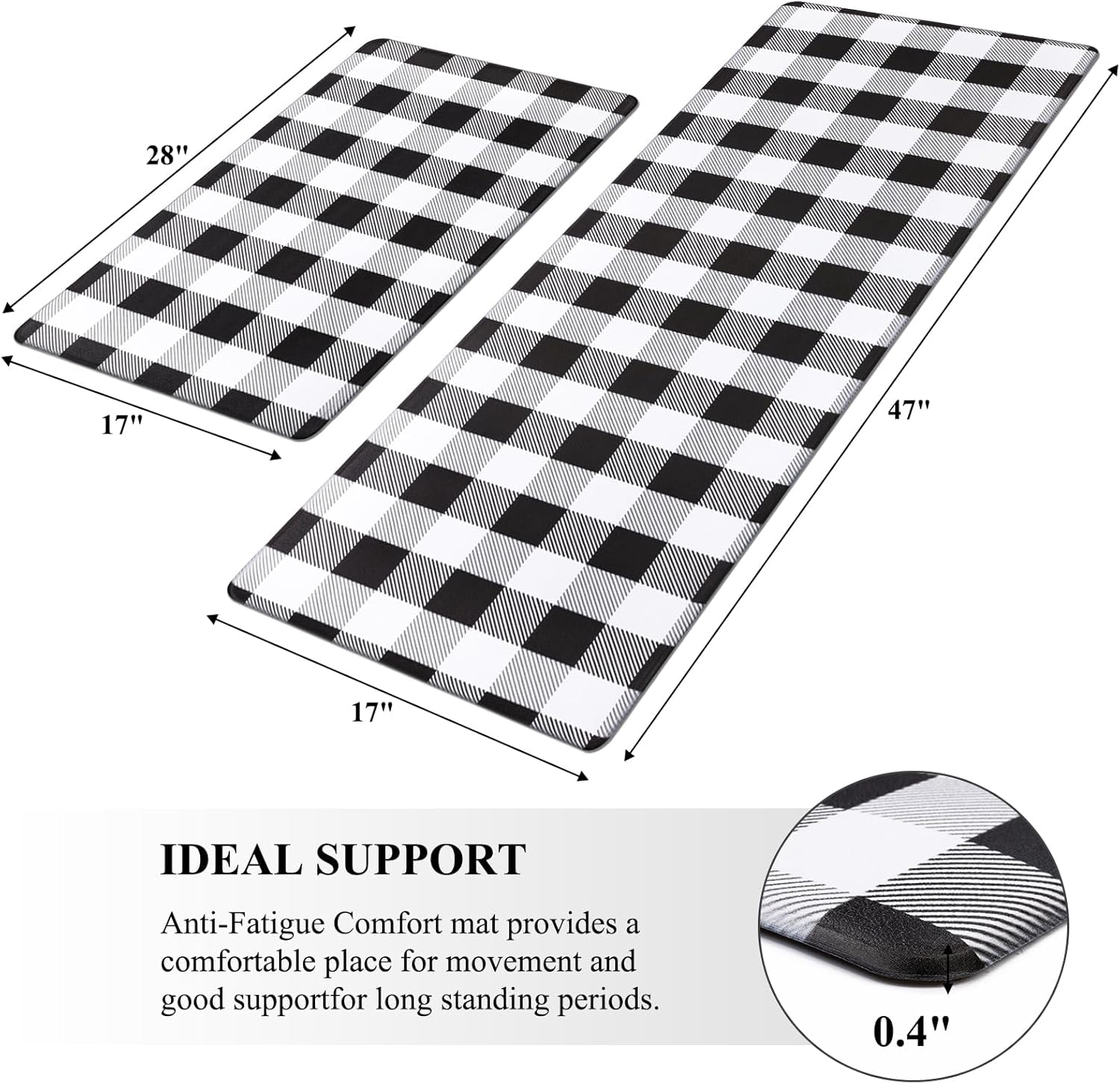 Anti Fatigue Kitchen Mat Set