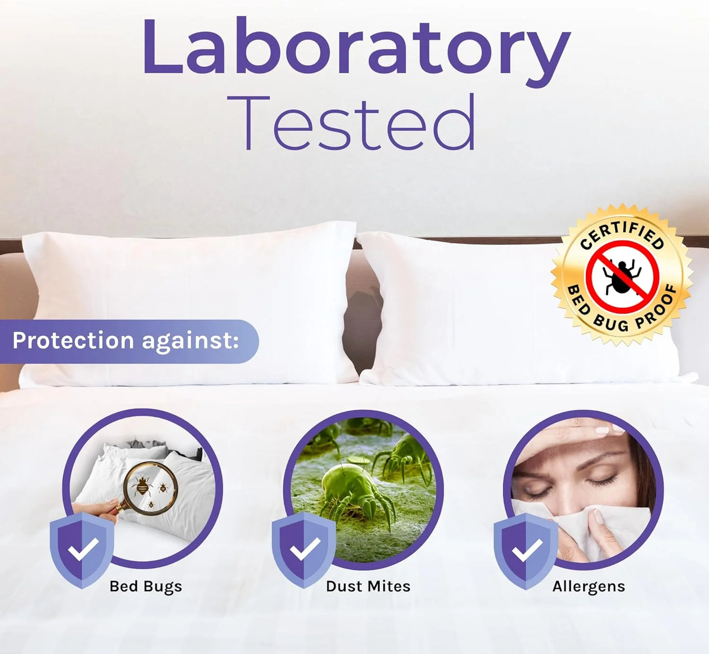 Durable Mattress Protector | Waterproof Bed Protector | Hypoallergenic Mattress Cover | Bed Sheet Mattress Guard | Protective Bedding Cover