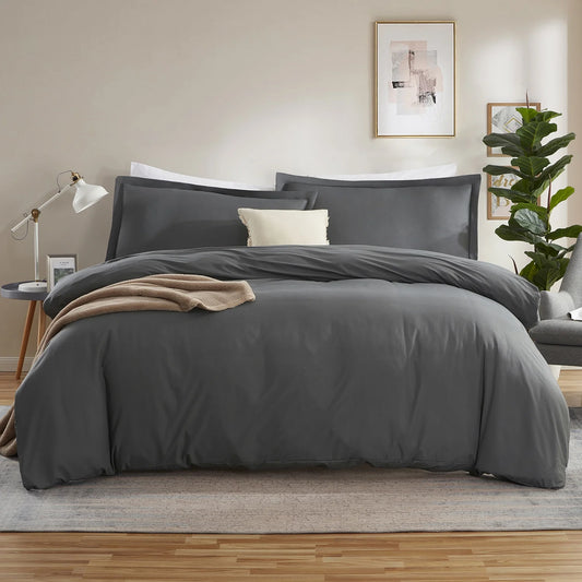 Luxury Microfiber Duvet Cover Set | Soft Comfortable Bedding Set | 3-Piece Microfiber Bed Linen | Premium Microfiber Duvet Covers | Stylish Home Bedding Set