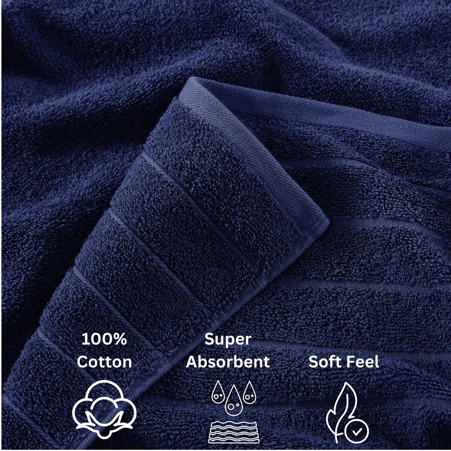 18 Piece 100% Cotton Towel Set