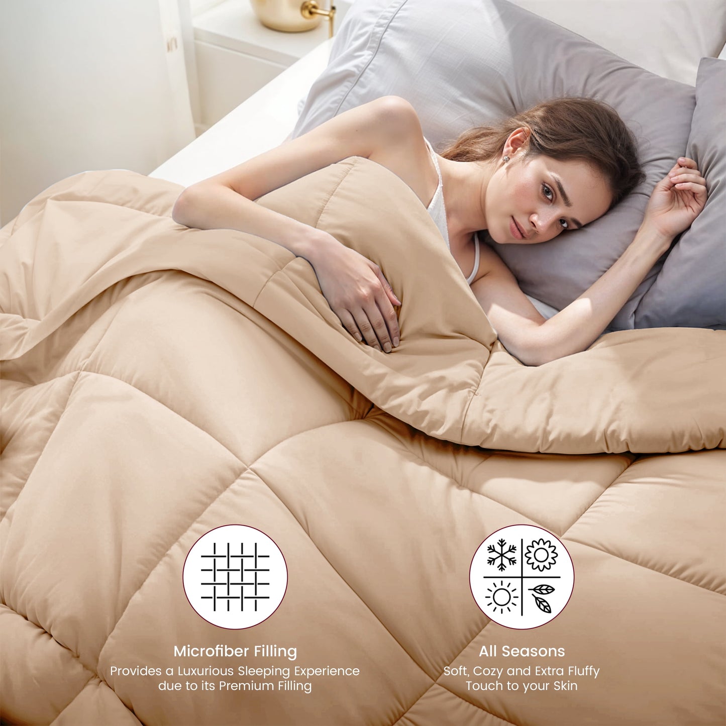 Lux Decor Twin Comforter | Soft & Cozy Twin Bedding | Stylish Bedroom Comforter | Lightweight Twin Comforter | Elegant Bedspread for Twins