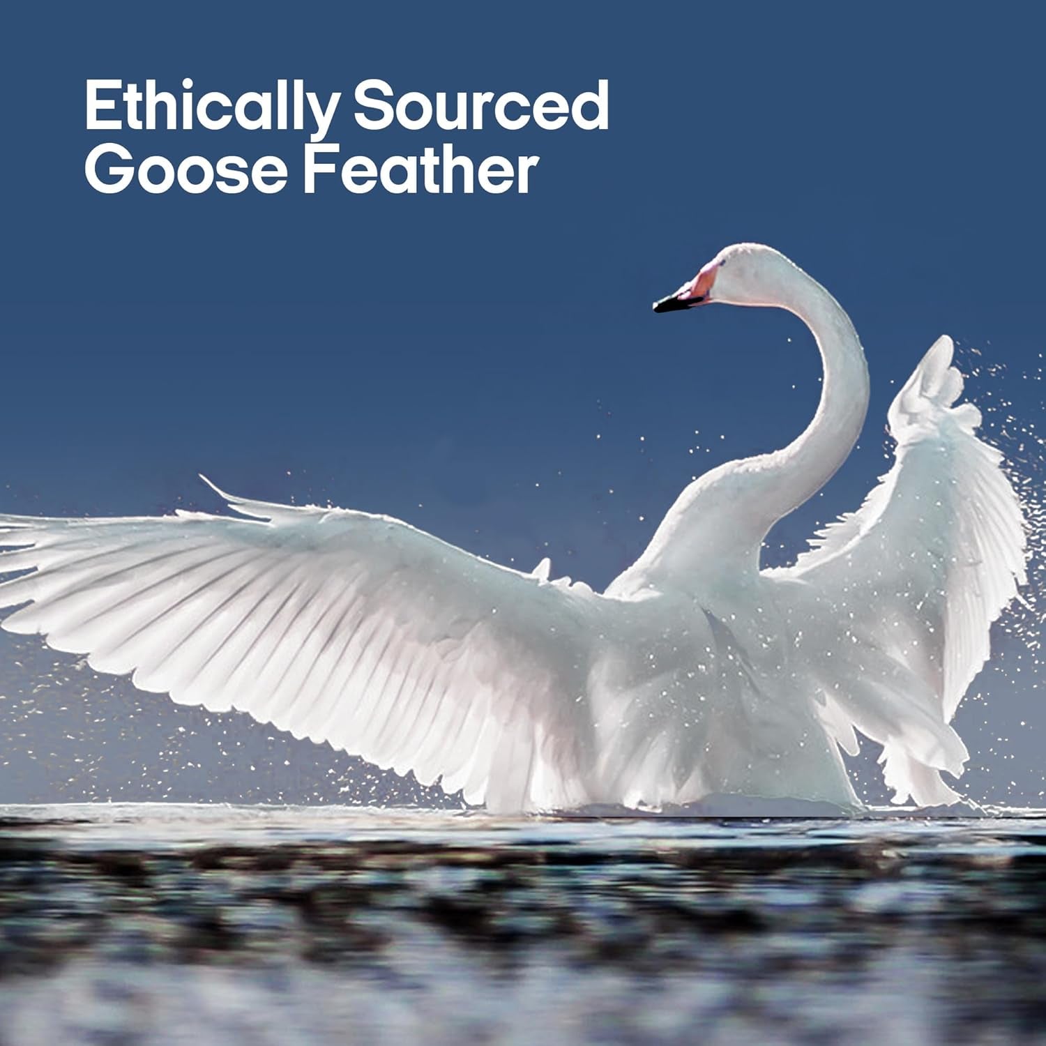 Goose Feathers and Down Pillows | Soft & Supportive Bed Pillows | Luxury Down and Feather Pillows | Comfortable Sleeping Pillows | Hypoallergenic Goose Down Pillows