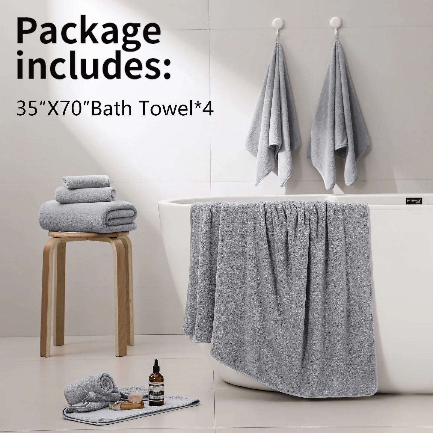 4 Pack Oversized Bath Towels