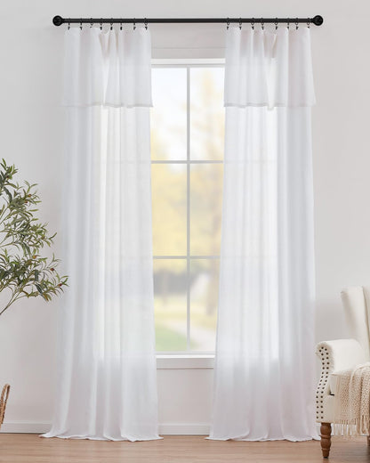 Linen Pinch Pleated Kitchen Curtains