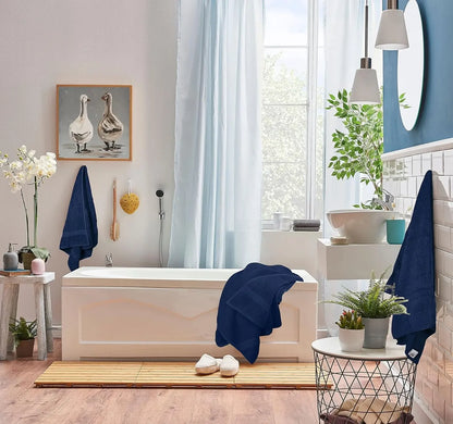 8-Piece Premium Cotton Towel Set – 2 Bath Towels, 2 Hand Towels & 4 Washcloths | 600 GSM Ring Spun Cotton, Soft & Highly Absorbent for Bathroom, Gym, Spa & Hotel