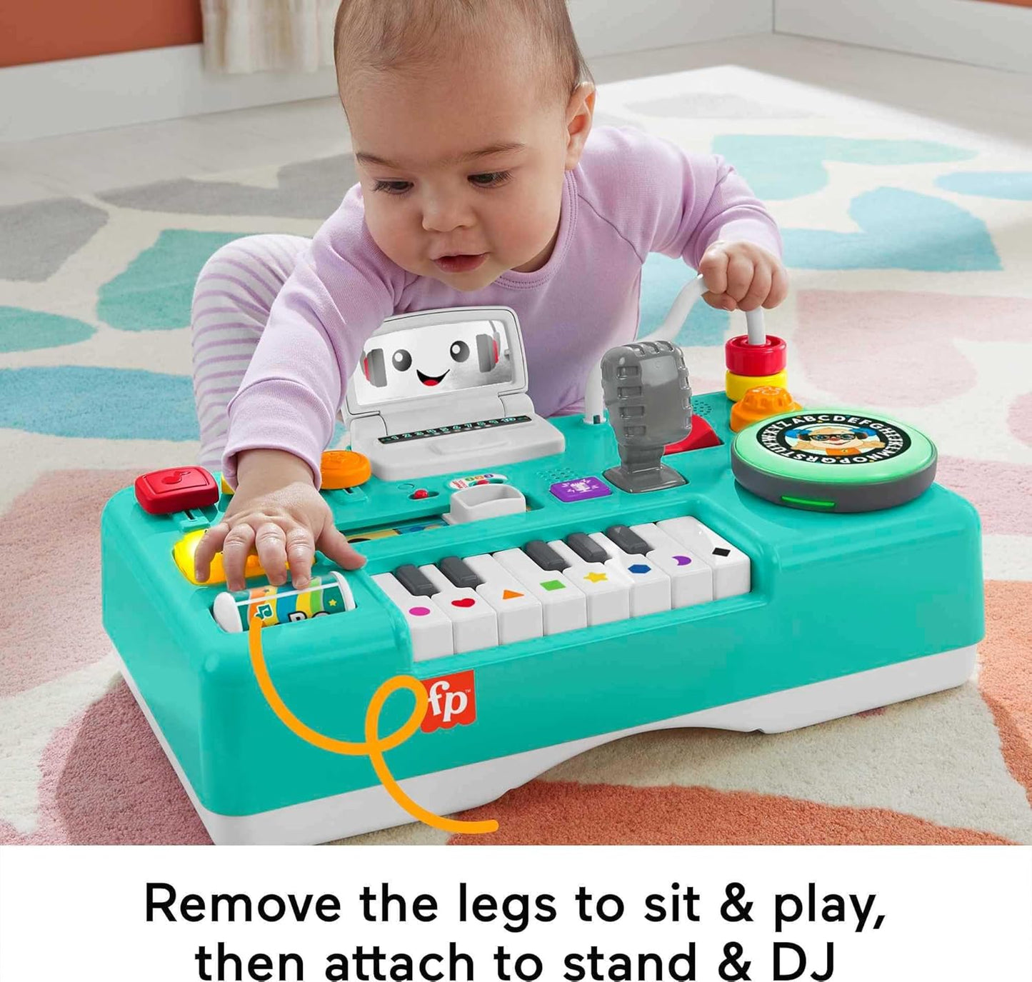 Fisher-Price Baby & Toddler Toy Laugh & Learn DJ Table, Educational Musical Activity Center for Developmental Play Infants Ages 6+ Months