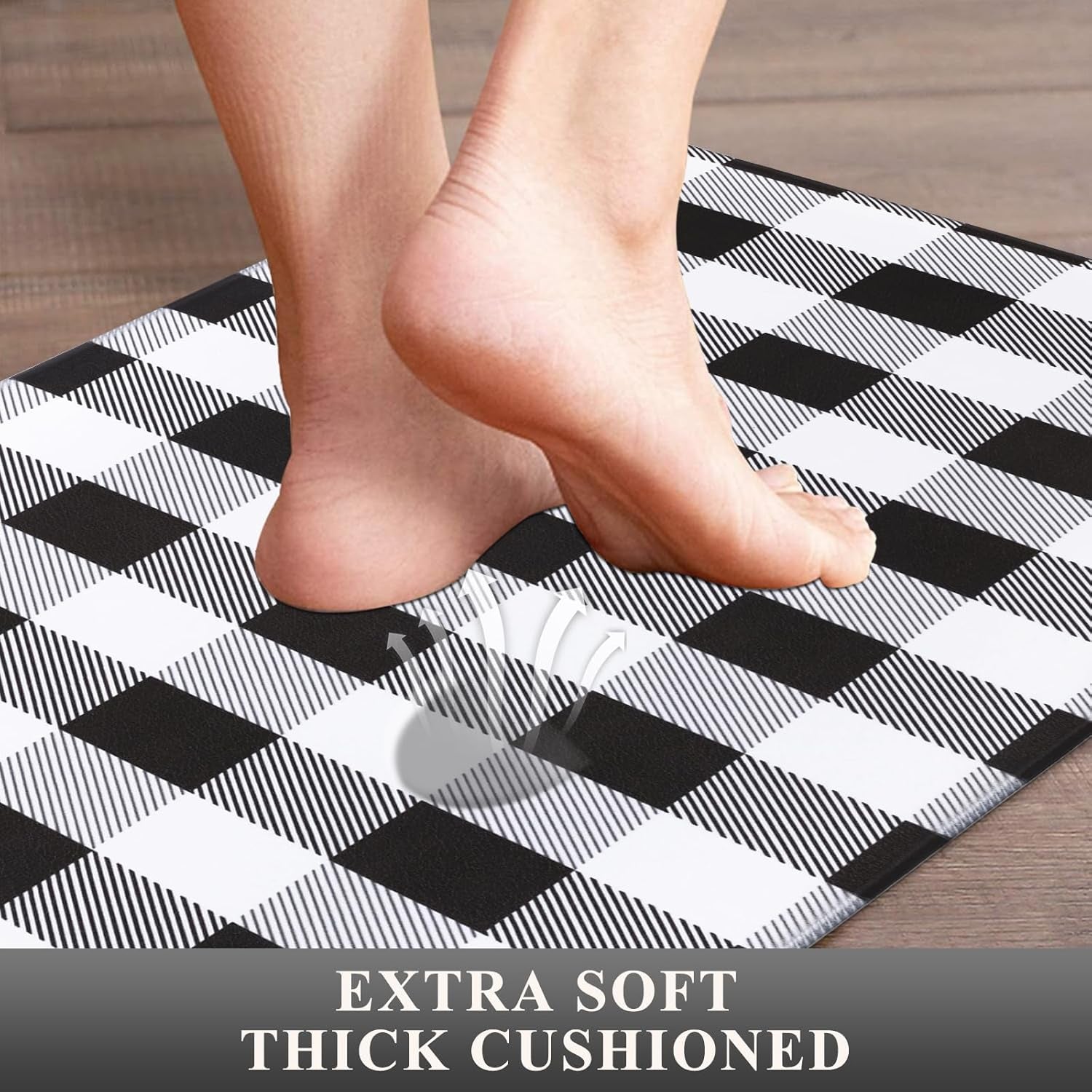 Anti Fatigue Kitchen Mat Set | Extra Thick Memory Foam Mats | Non-Slip Cushioned Floor Mats for Home & Work