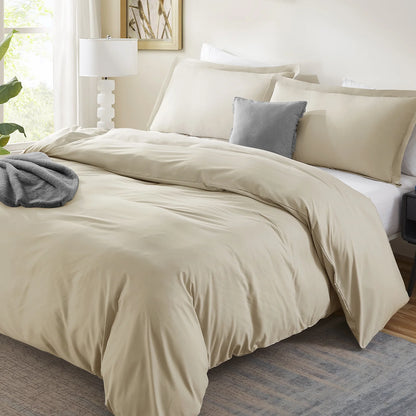Microfiber Duvet Cover Set | Soft & Comfortable Bedding Set | 3-Piece Microfiber Bed Linen | Luxury Microfiber Duvet Covers | Stylish Home Bedding Set