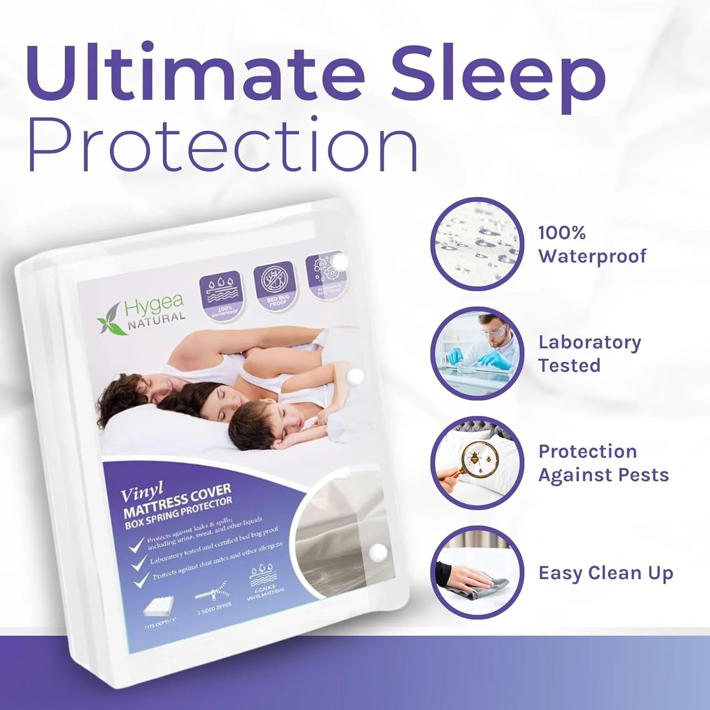 Durable Mattress Protector | Waterproof Bed Protector | Hypoallergenic Mattress Cover | Bed Sheet Mattress Guard | Protective Bedding Cover