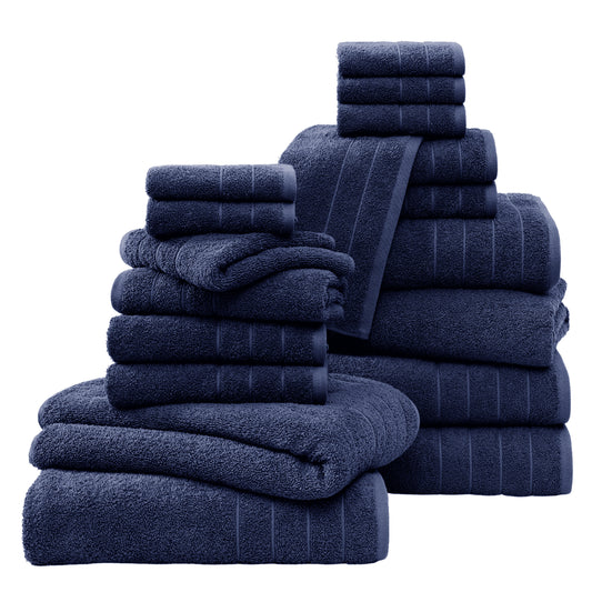 18 Piece 100% Cotton Towel Set