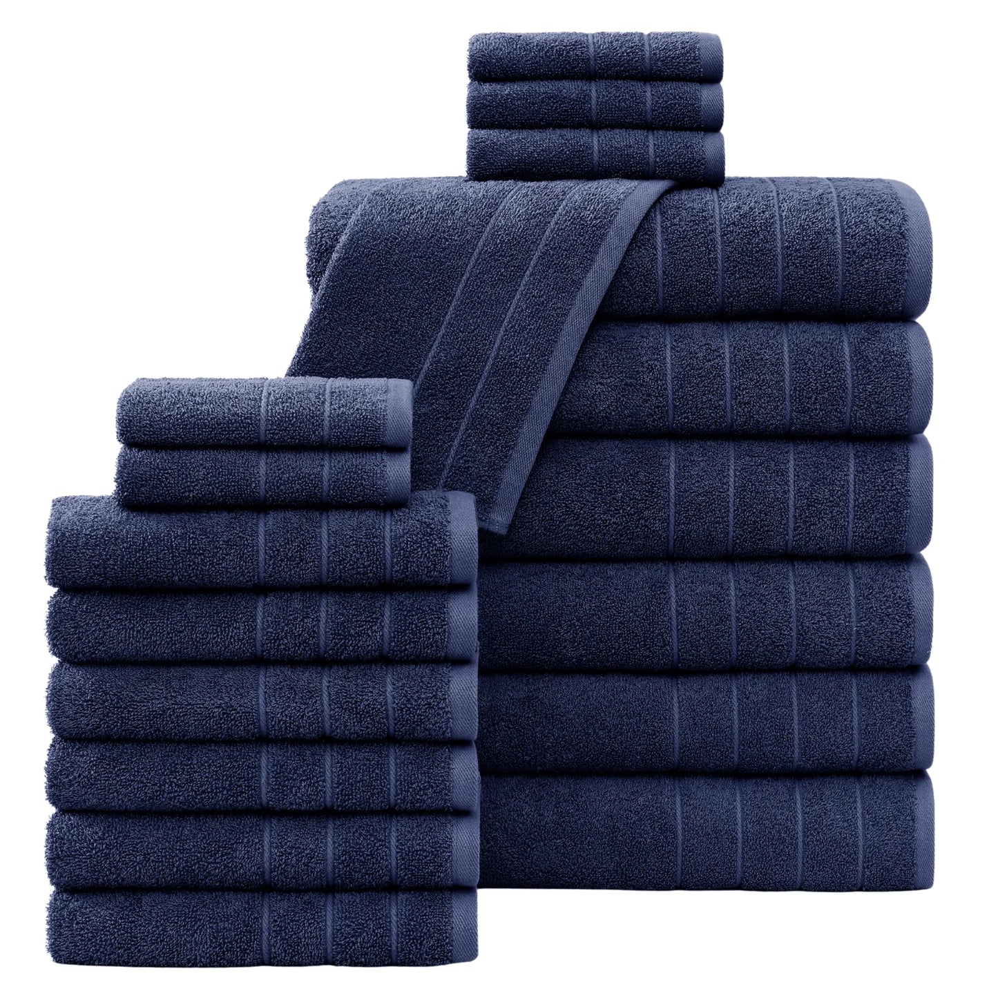 18 Piece 100% Cotton Towel Set