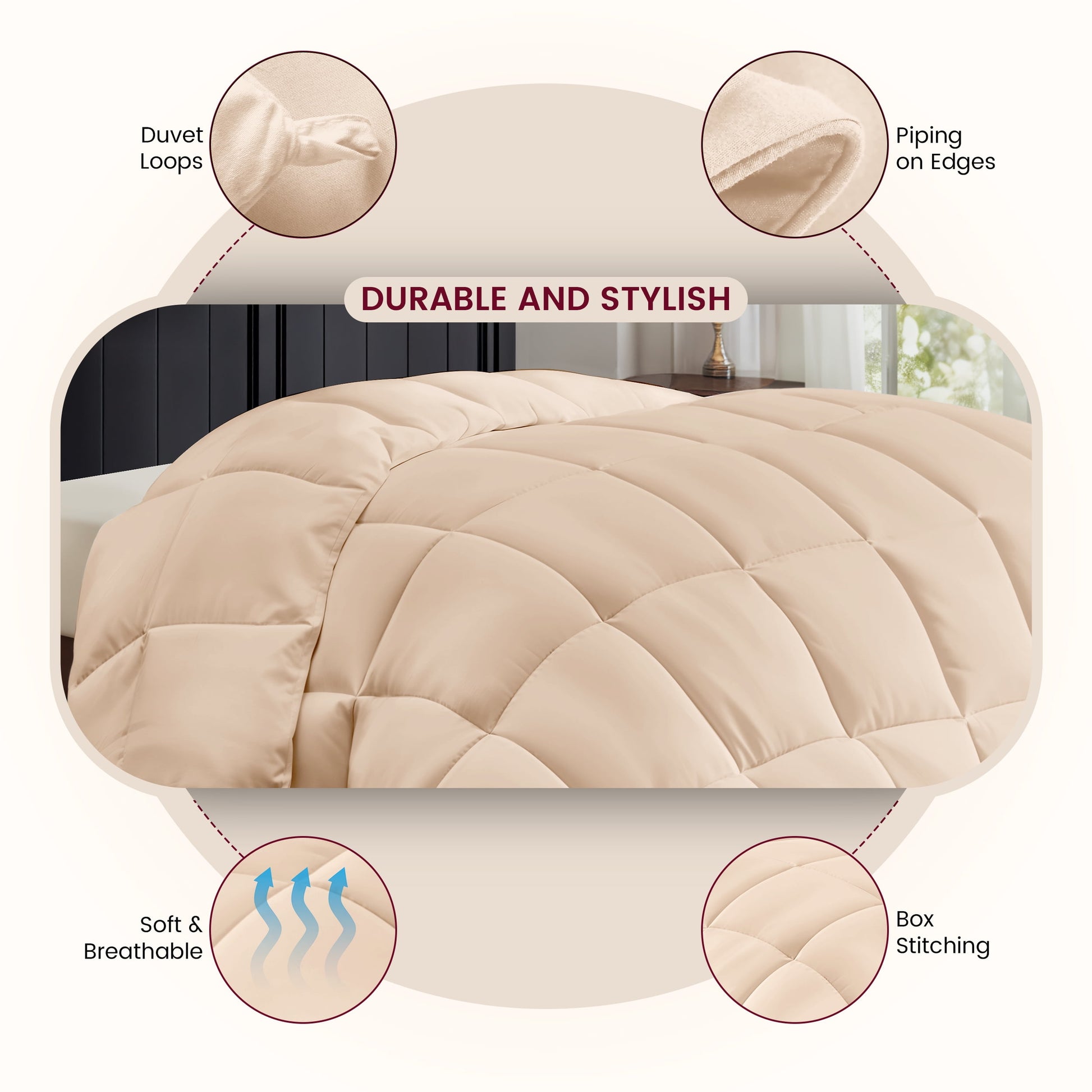 Lux Decor Twin Comforter | Soft & Cozy Twin Bedding | Stylish Bedroom Comforter | Lightweight Twin Comforter | Elegant Bedspread for Twins