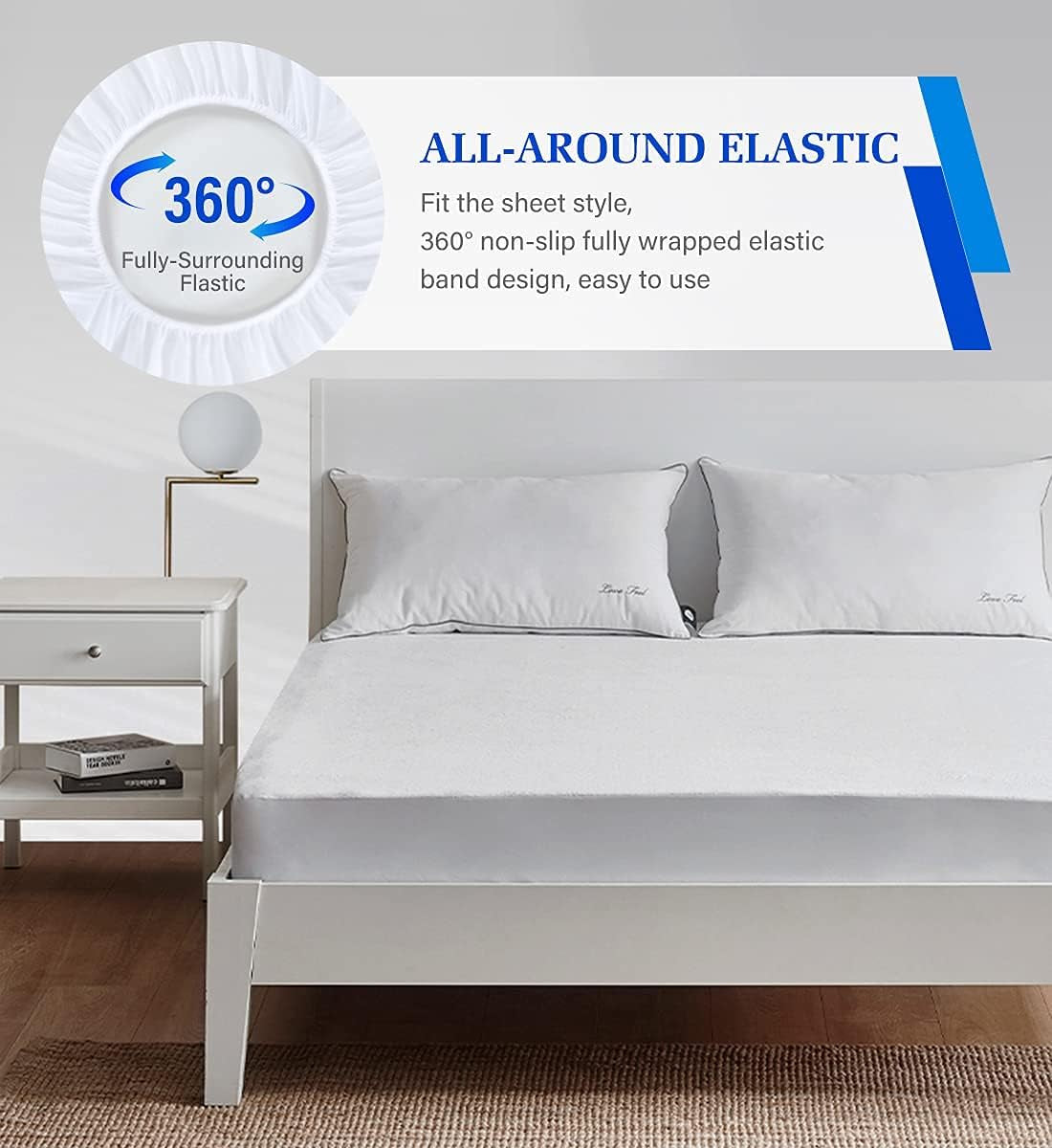 Full Size Mattress Protector | Waterproof Mattress Cover | Hypoallergenic Bed Protector | Durable Mattress Guard | Bed Sheet Mattress Protector