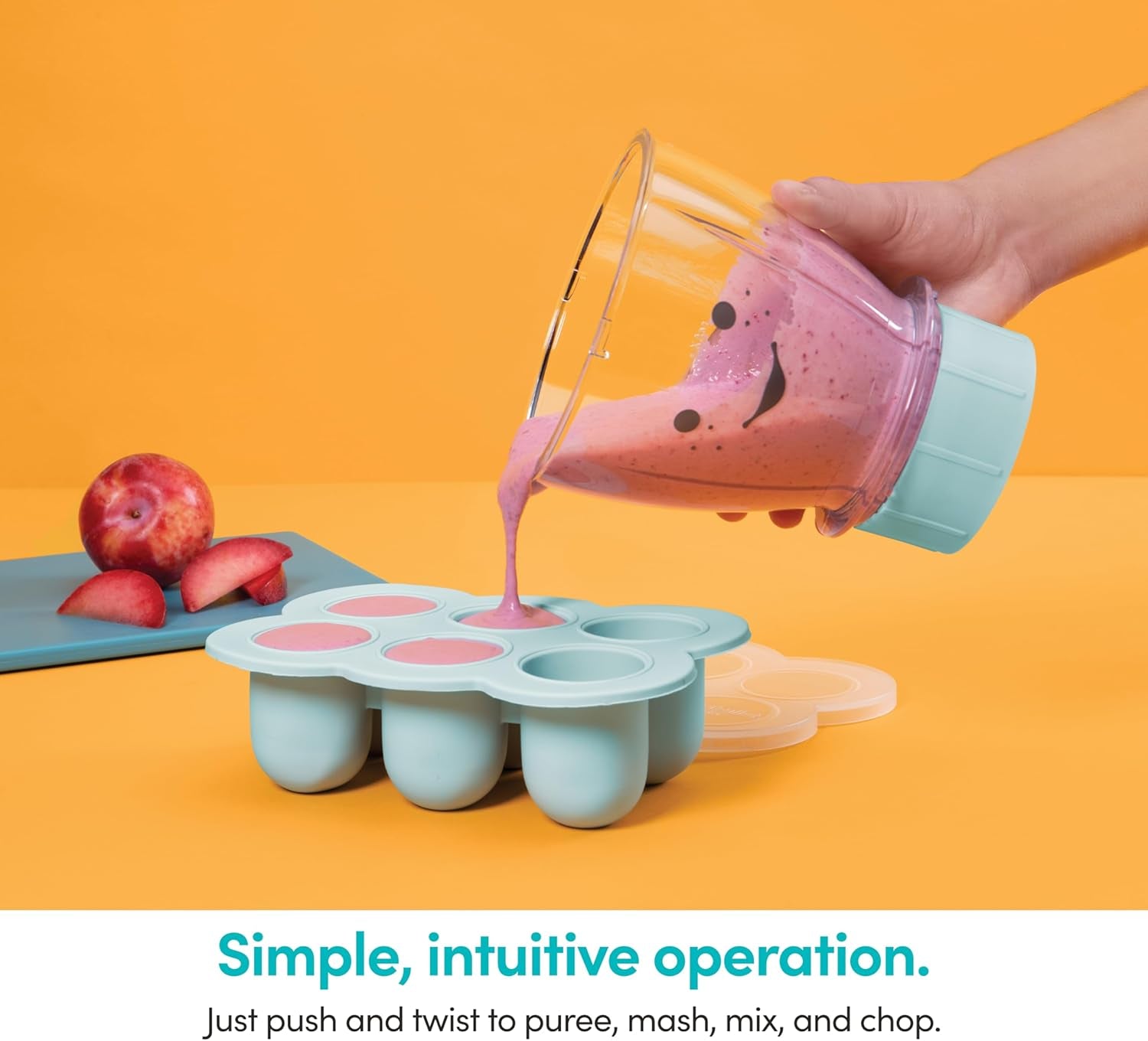 NutriBullet NBY-50100 Baby Complete Food-Making System, 32-Oz, White, Blue, Clear