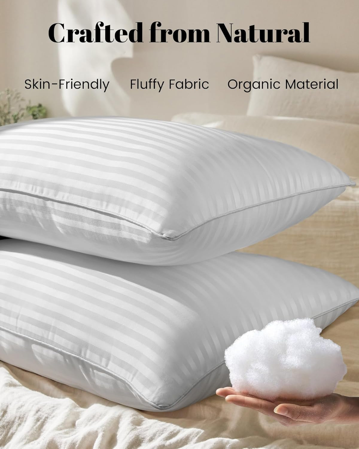 Bed Pillows for Sleeping | Soft & Supportive Sleeping Pillows | Comfortable Bed Pillows | Hypoallergenic Sleeping Pillows | Luxury Sleep Pillows