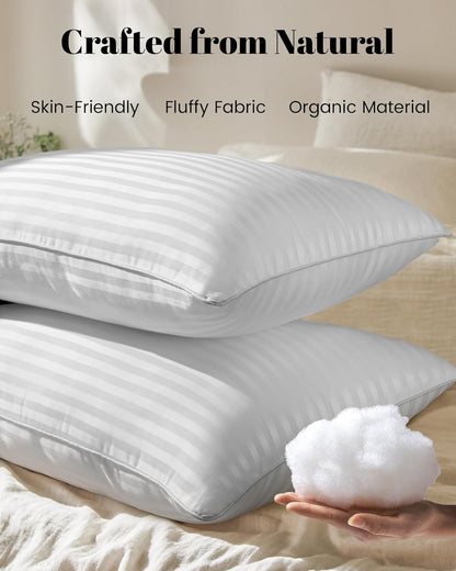 Bed Pillows for Sleeping | Soft & Supportive Sleeping Pillows | Comfortable Bed Pillows | Hypoallergenic Sleeping Pillows | Luxury Sleep Pillows