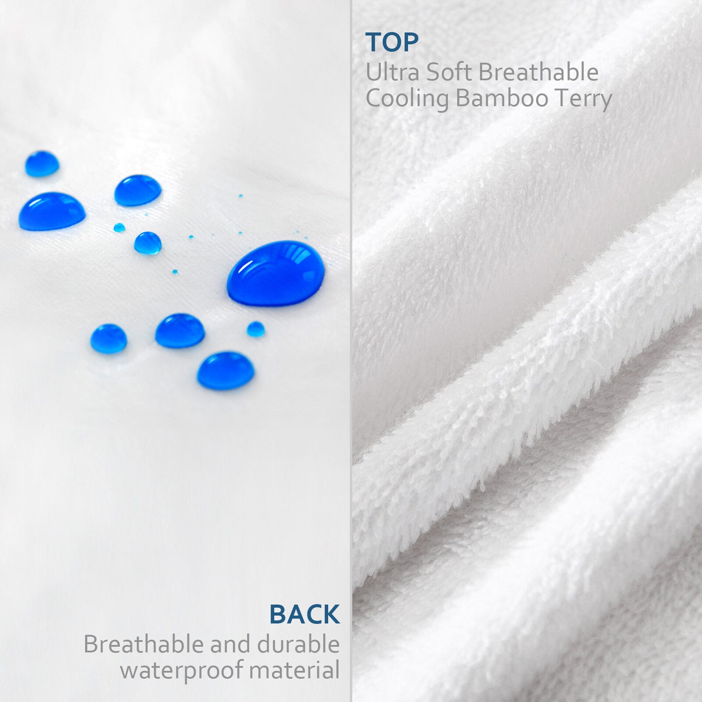 Waterproof Zippered Pillow Cover | Protective Pillow Case | Hypoallergenic Pillow Protector | Durable Pillow Cover | Bed Pillow Waterproof Guard